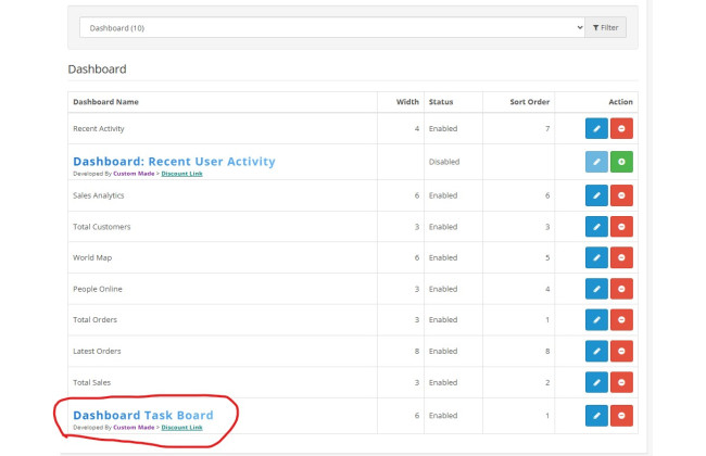Dashboard Tasks To-Do List