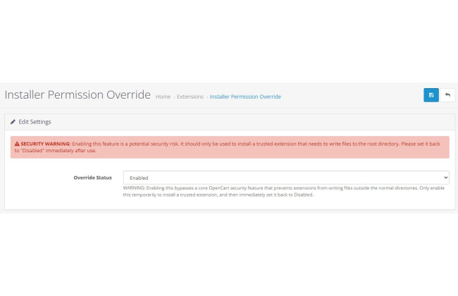 Advance Permission Override