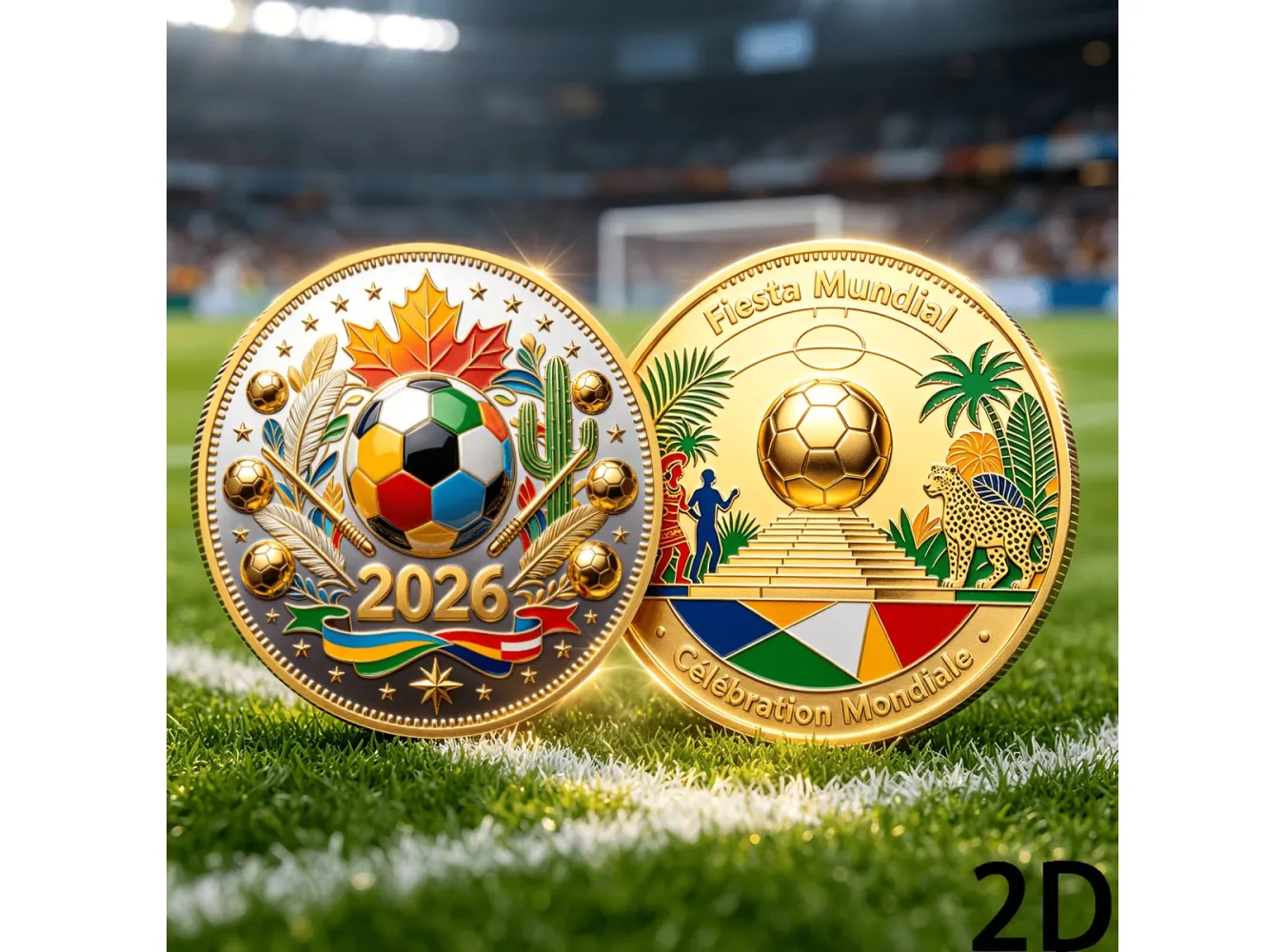Replica Coin 2D, 2026 Football Cup Collectible Coin Replica Coin 2D, 2026 Football Cup Collectible Coin