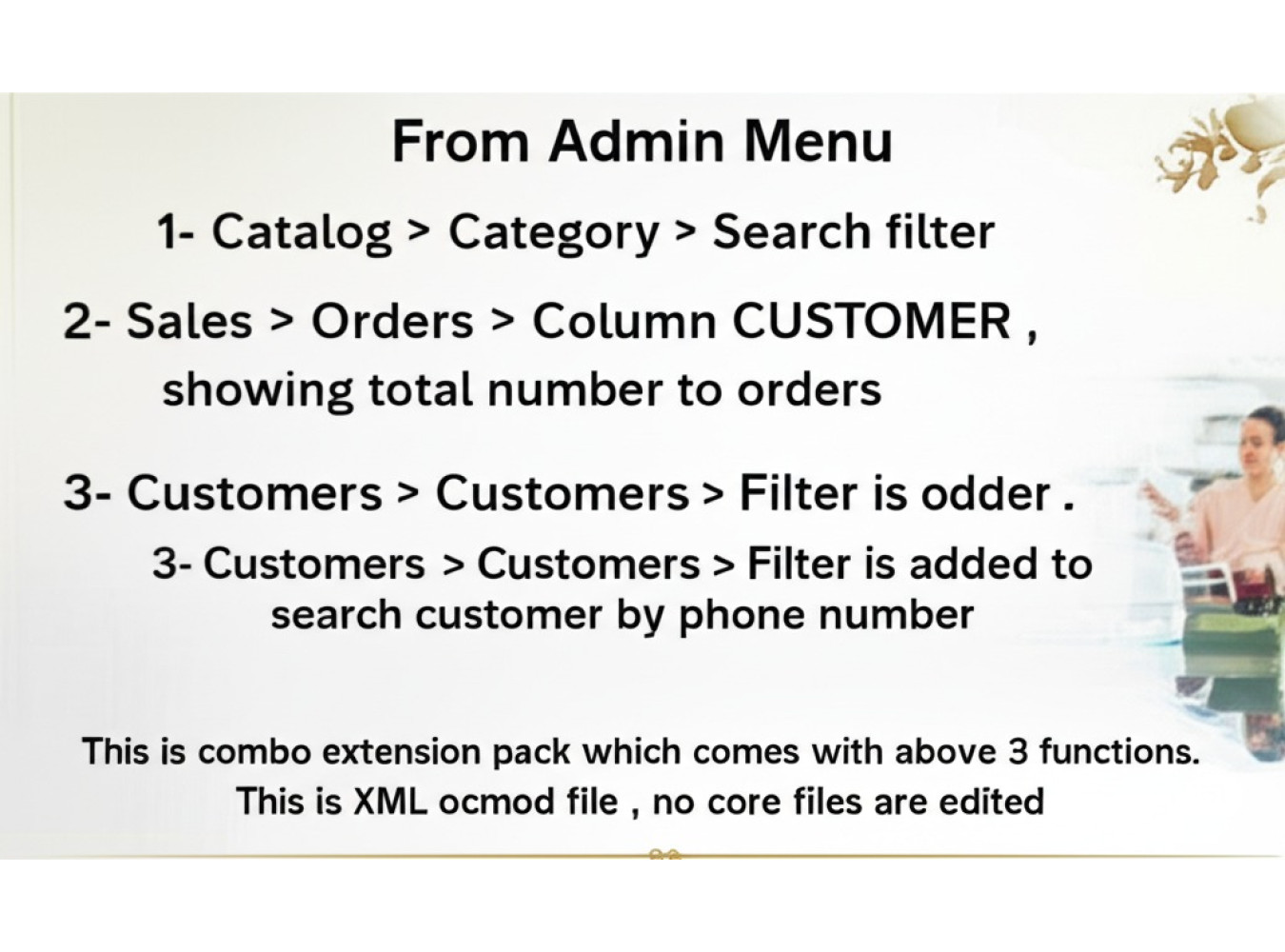 Category Search, Customer Phone Filter & Order Category Search, Customer Phone Filter & Order