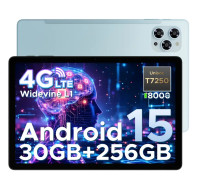 Android 15 11-Inch 30GB RAM (6+24) + 256GB Teal Blue