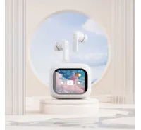 Smart Wireless Earbuds with Touch Screen [White]