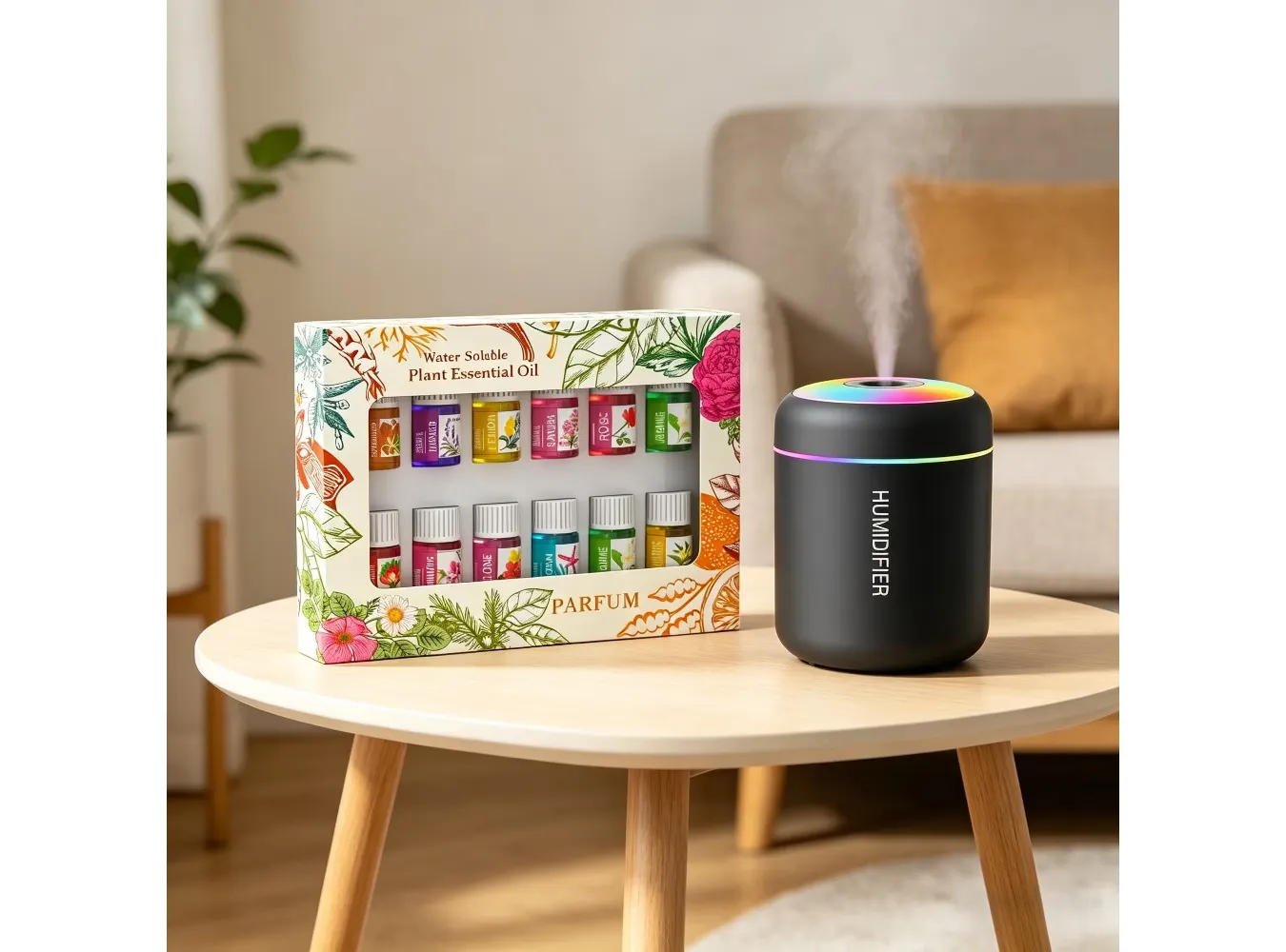 12 Bottles of Essential Oils & 1pc Humidifier 12 Bottles of Essential Oils & 1pc Humidifier