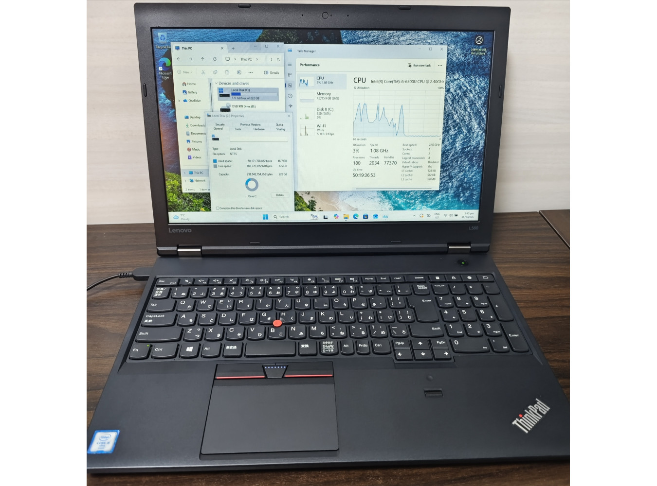 Lenovo L560, Core i5 16GB/240GB Lenovo L560, Core i5 16GB/240GB