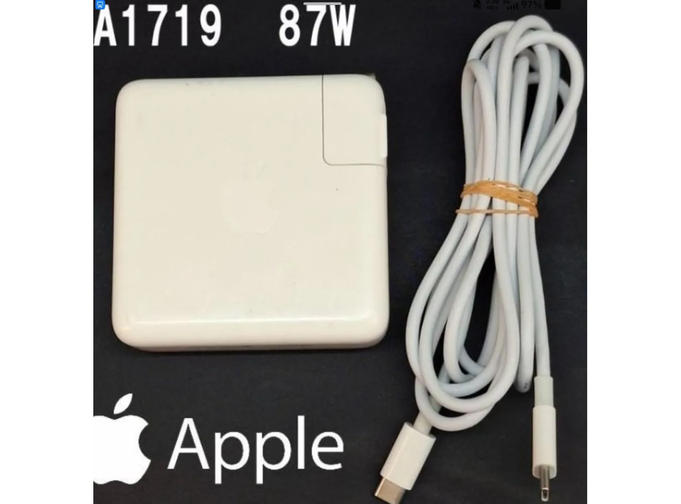 Apple 87W USB-C Power Adapter A1719 Apple 87W USB-C Power Adapter A1719