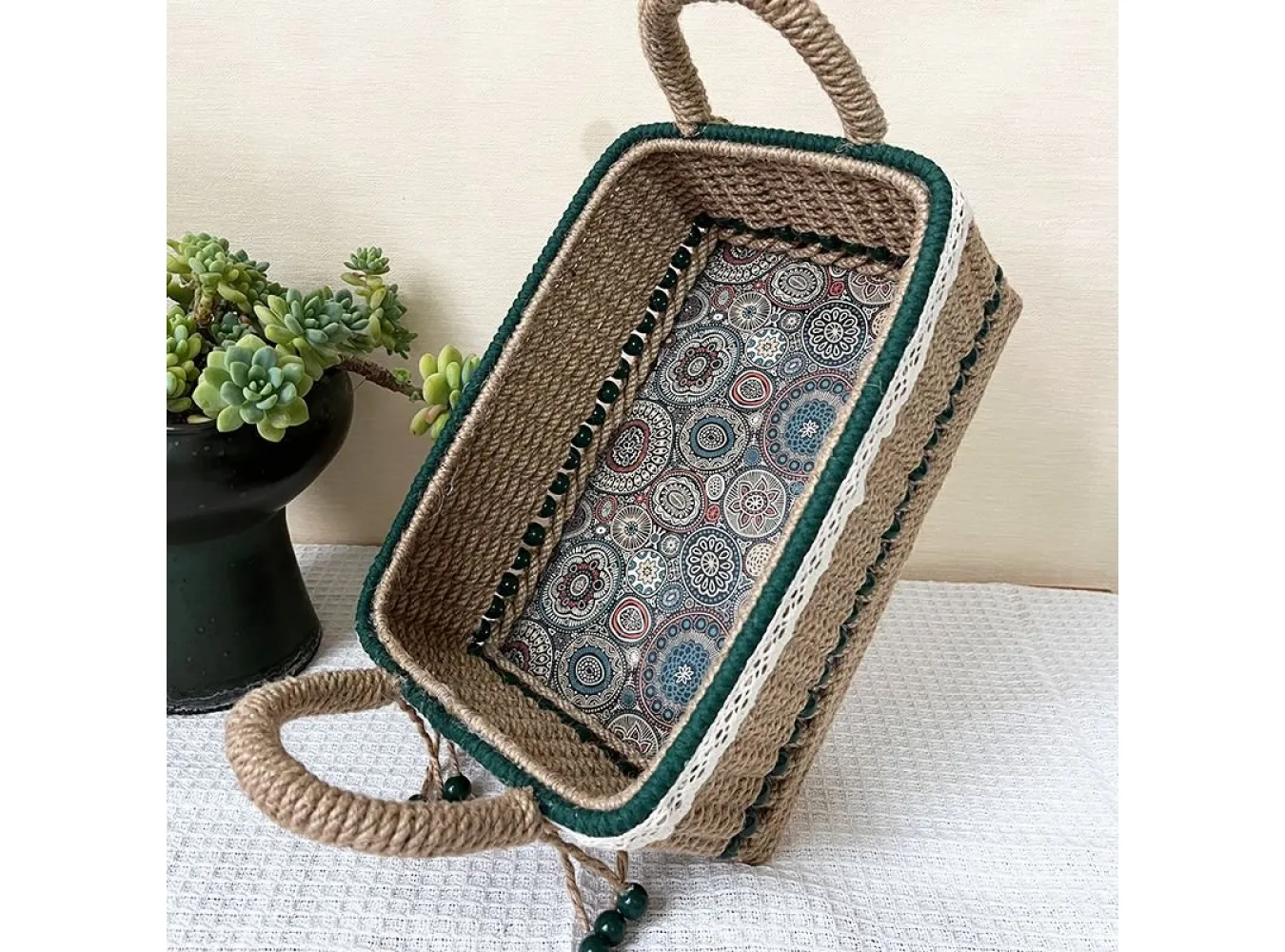 Hand Woven Finished Product Storage Basket Hand Woven Finished Product Storage Basket
