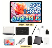 Android 15 Tablet PC 10.1-Inch, 12GB RAM 128GB Storage