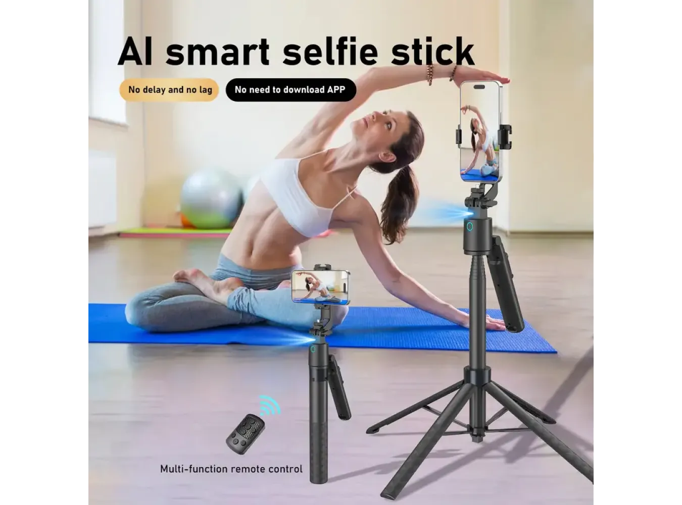 360° Rotating Selfie Stick