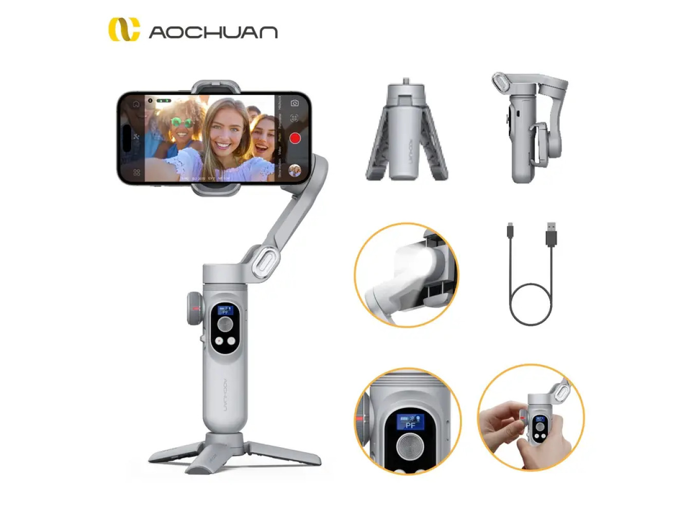 Smart X Pro Selfie Stick [Grey Color]