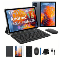 Android 16 11-Inch 2-in-1 Tablet 24GB RAM (8GB+16GB Extended), 128GB Storage