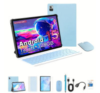 Tablet 2in1, 10.1-inch IPS Display Android 15 [Blue Color]