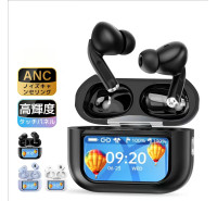 Wireless Earbuds with LCD/ANC [Black]